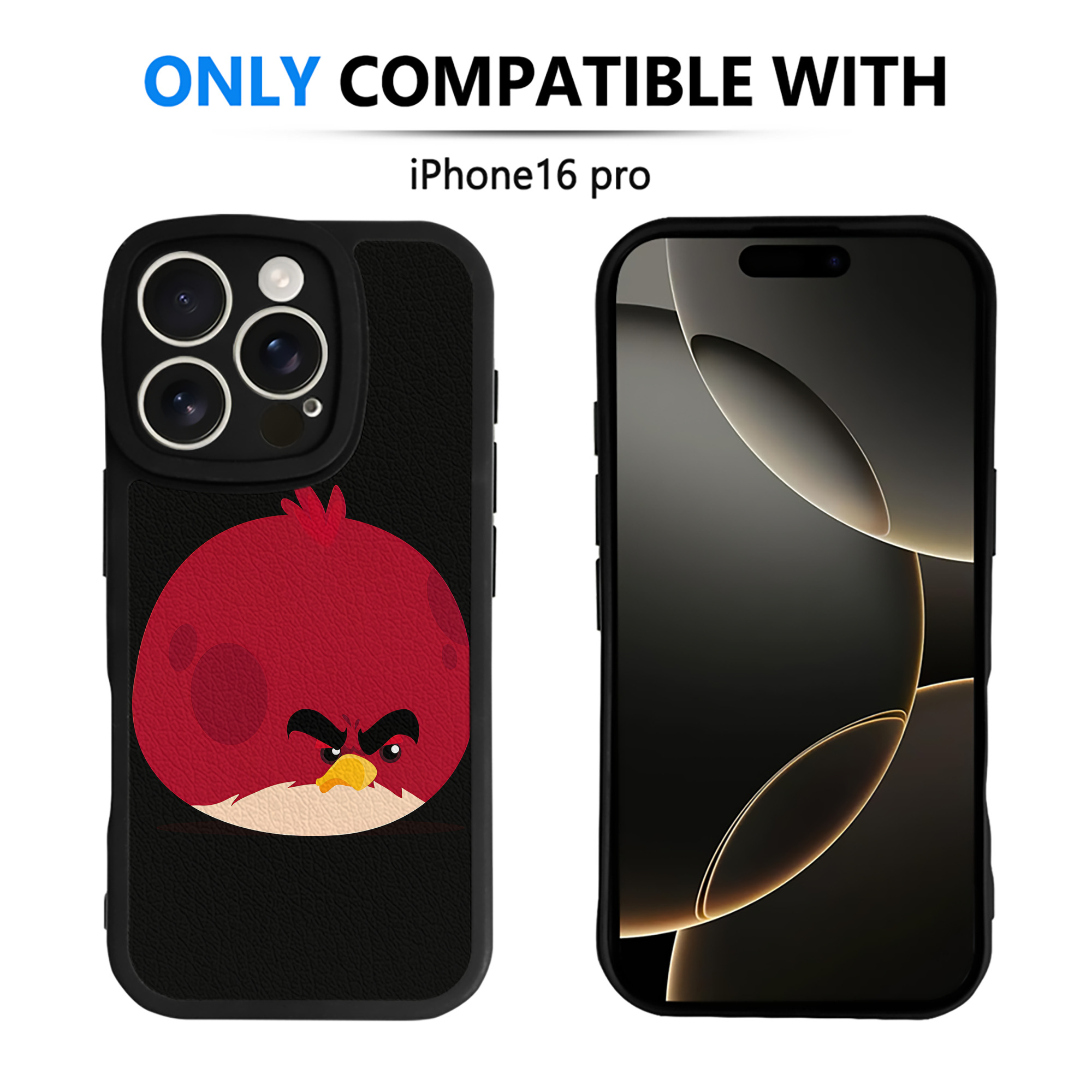 （画像用） Angry Birds アングリーバード 【iPhone 16シリーズ対応】シリコンスマホケース（レザー調） 材質：シリコン